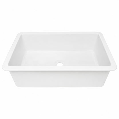 SINKOLOGY Eden 31 in Undermount Single Bowl Crisp White Fireclay Kitchen Sink