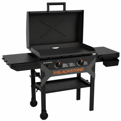 Blackstone 2 Burner Propane Outdoor Griddle with Hood in Black
