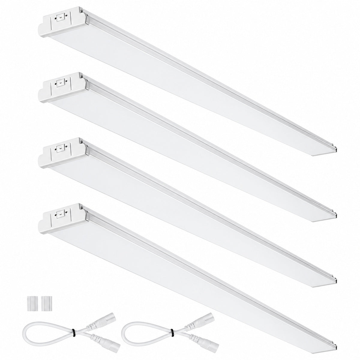 VEVOR 8FT LED Wraparound Light 110 Watt 10 000LM Flush Mount LED Shop Light 4 Pack 6500K Daylight LED Lighting Fixtures ETL LEDHRDDS8FT497LA0V6
