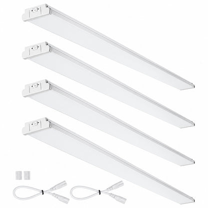 VEVOR 8FT LED Wraparound Light 110 Watt 10 000LM Flush Mount LED Shop Light 4 Pack 6500K Daylight LED Lighting Fixtures ETL LEDHRDDS8FT497LA0V6