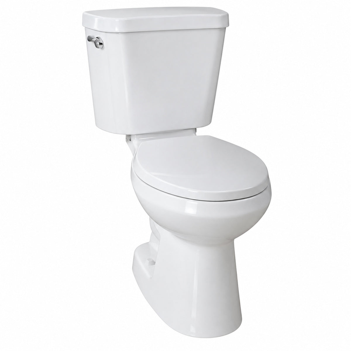 Glacier Bay 10 in Rough In 2 Piece 1 28 GPF Single Flush Round Toilet in White Seat Included N2428R 10