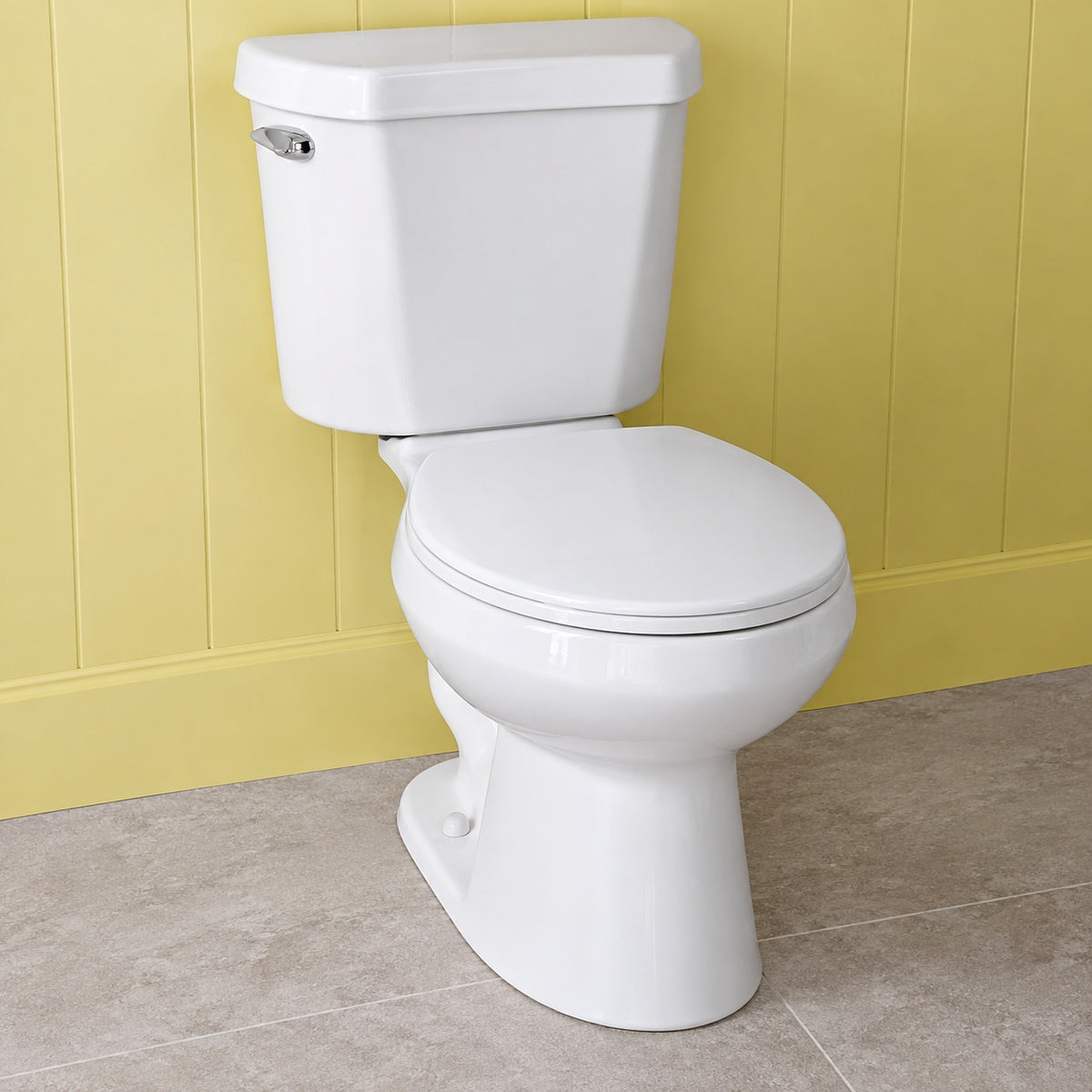Glacier Bay 10 in Rough In 2 Piece 1 28 GPF Single Flush Round Toilet in White Seat Included N2428R 10