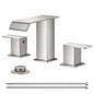 Forious pro 8 in Widespread Double Handle Bathroom Faucet with Pop up Drain in Brushed Nickel