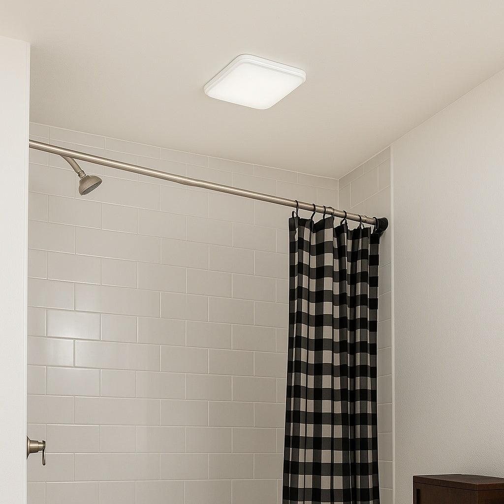 Broan-NuTone Roomside Series, White, 50 CFM, No Cut- Roomside Installation Bathroom Fan with Light, ENERGY STAR, Bathroom Exhaust Fan