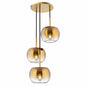KUZCO Samar 14 in 3 Light 60 Watt Brushed Gold Copper Chandelier CH57514 BG CP