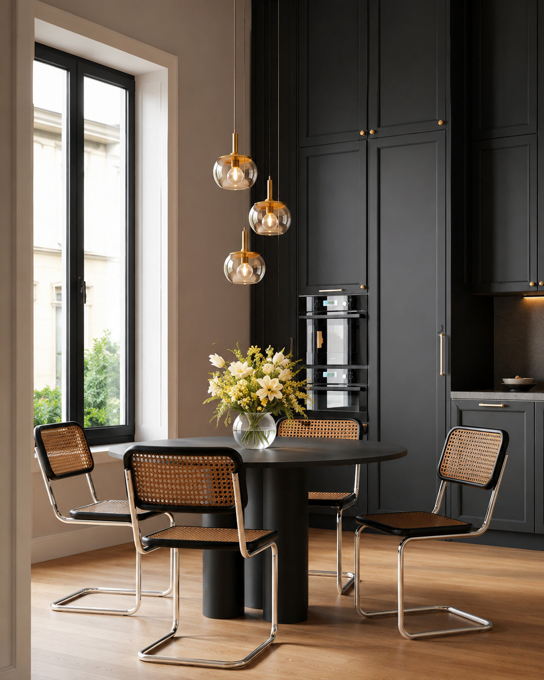 KUZCO Samar 14 in 3 Light 60 Watt Brushed Gold Copper Chandelier CH57514 BG CP
