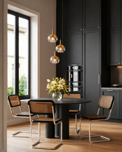 KUZCO Samar 14 in 3 Light 60 Watt Brushed Gold Copper Chandelier CH57514 BG CP