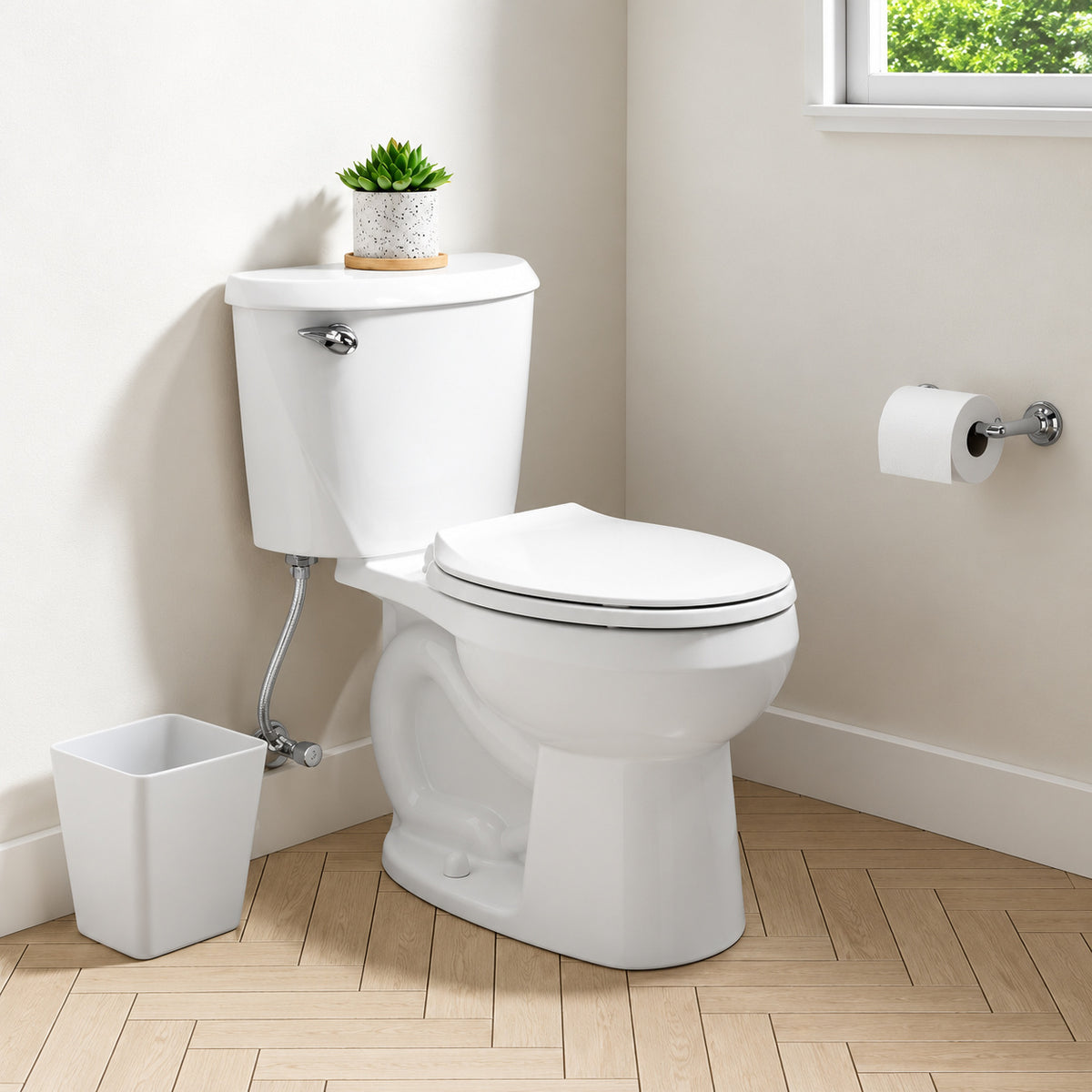 American Standard Reliant 12 in Rough In 2 Piece 1 28 GPF Single Flush Elongated Toilet with Slow Close Seat in White 726AA101 020