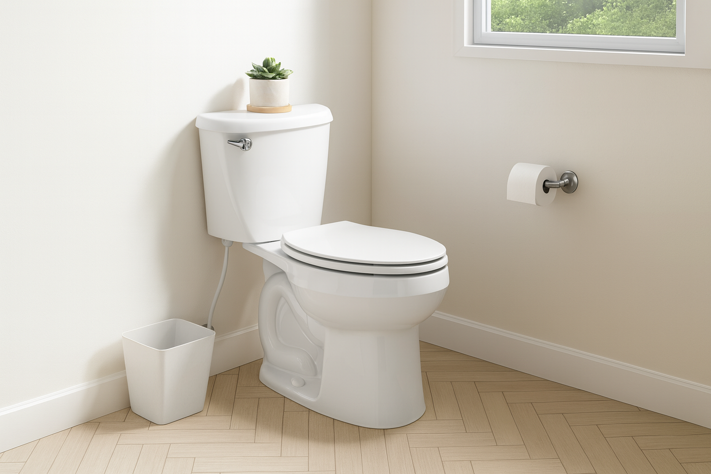 American Standard Reliant 12 in. Rough In 2-Piece 1.28 GPF Single Flush Round Toilet with Slow Close Seat in White