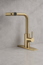 Single Handle Pull Down Sprayer Kitchen Faucet with Advanced Spray, Pull Out Spray Wand in Gold