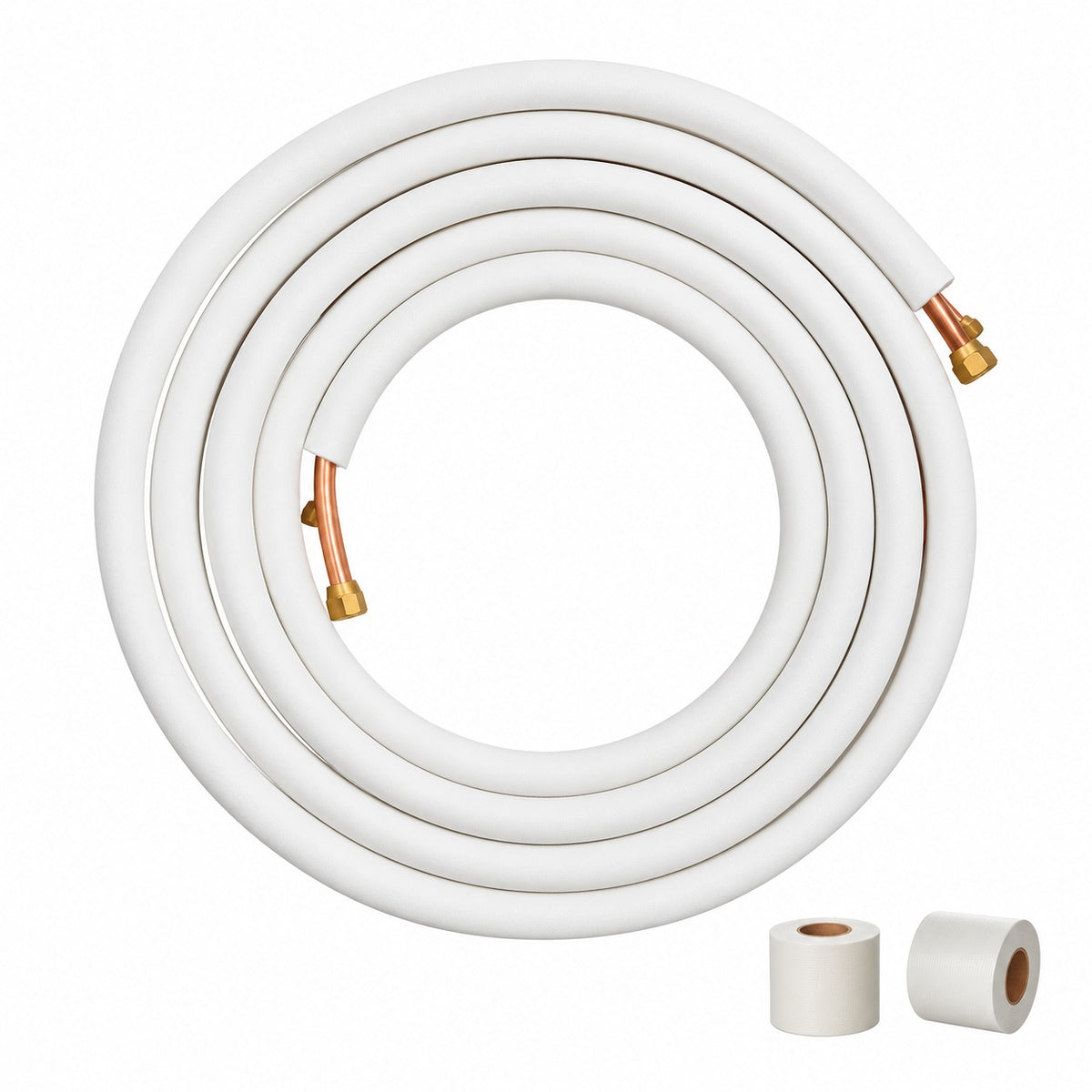 VEVOR Mini Split Line Set 1 4 in and 3 8 in 25 ft OD Copper Pipes Tubing and Triple Layer Insulation for Air Conditioning KDLJGTJ14INC1KXRQV0