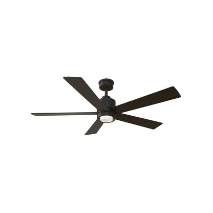 Hampton Bay Bynum 52 in. Smart Indoor DC Motor Matte Black Ceiling Fan with Adjustable White LED and Remote Powered by Hubspace