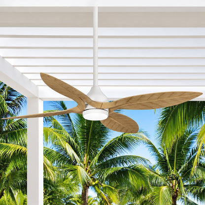 Hampton Bay Melba 54 in Indoor Outdoor Matte White Ceiling Fan with Remote and White Color Changing Integrated LED 59068