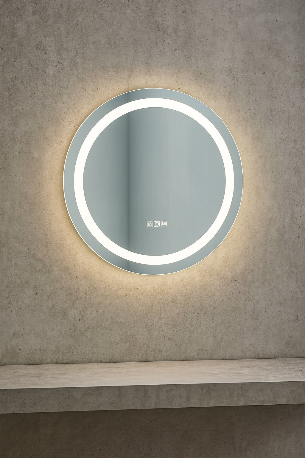 24 in. W x 24 in. H Round Frameless Anti-Fog LED Light Wall Bathroom Vanity Mirror
