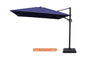Pellebant 2-Tier 9 ft. x 11.5 ft. Rectangular Aluminum 360Â° Rotation Cantilever Patio Umbrella in Navy Blue with 260 lbs. Stand
