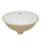 Cadeninc 18 in x 15 in White Ceramic Oval Undermount Bathroom Sink with Overflow