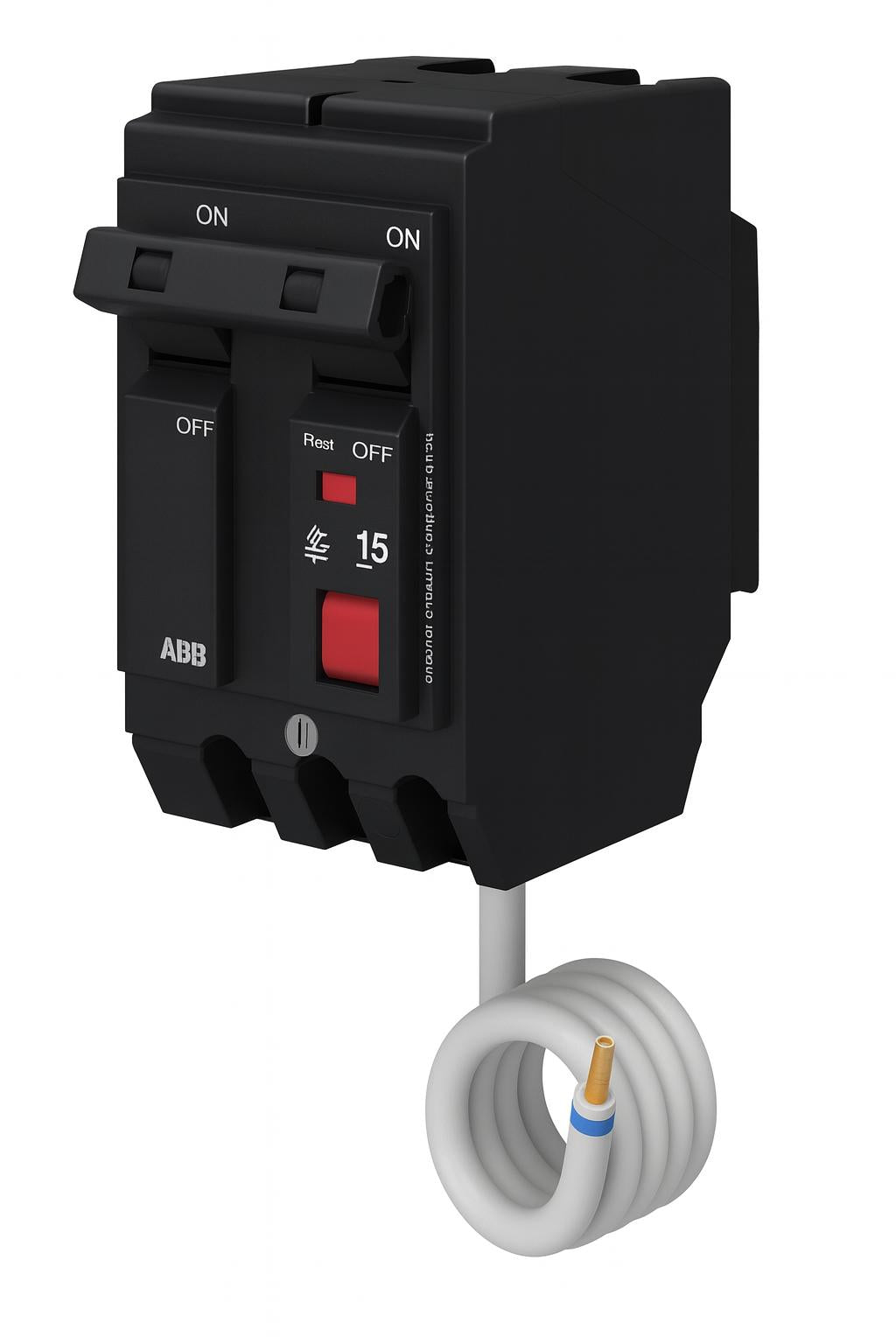 ABB 15 Amp Double Pole Ground Fault Breaker with Self Test
