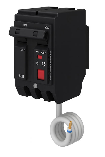 ABB 15 Amp Double Pole Ground Fault Breaker with Self Test