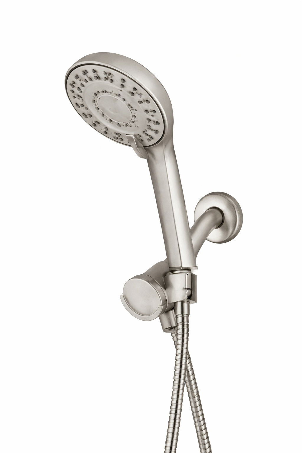 Waterpik 8 Spray Wall Mount Magnet Assist Multi Height Handheld Shower Head 1 8 GPM in Brushed Nickel