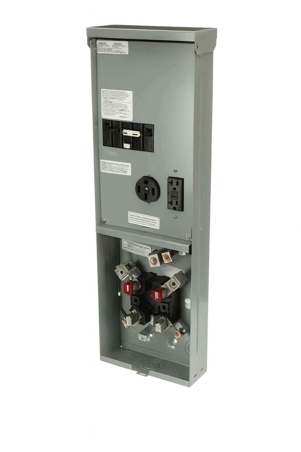 Midwest Electric Products 70 Amp 3-Space 6-Circuit Main Breaker Underground Ring Type Single Head Temporary Power Pedestal (M155MBGP6033)