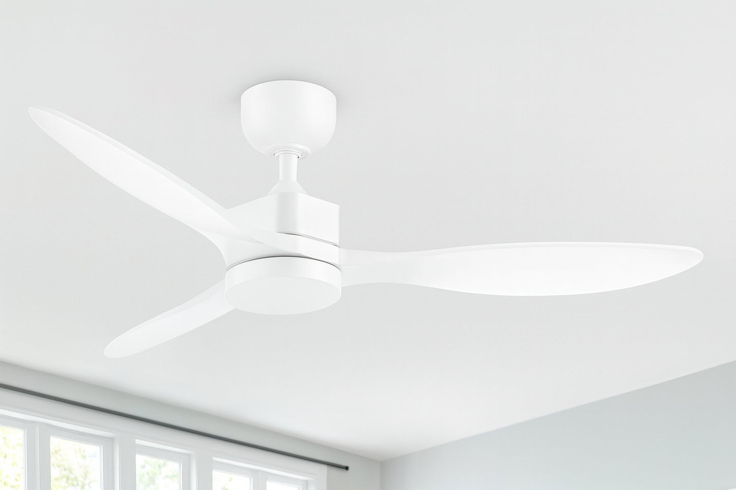 Breezary Sawyer 42 in. Indoor 6 Speeds White Ceiling Fan with Remote Control and Downrod Included