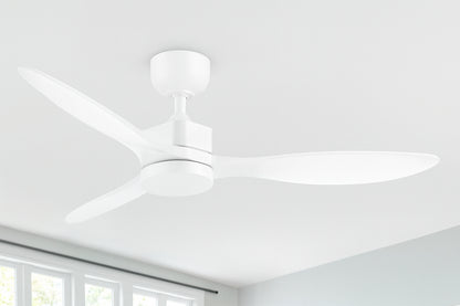 Breezary Sawyer 42 in. Indoor 6 Speeds White Ceiling Fan with Remote Control and Downrod Included