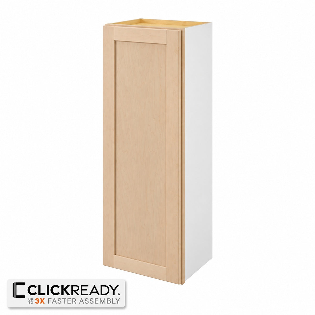 Hampton Bay 15 in W x 12 in D x 42 in H Ready to Assemble Wall Kitchen Cabinet in Unfinished with CLICKREADY Technology