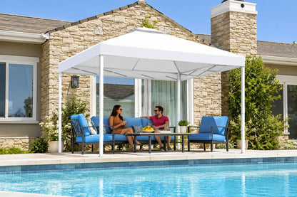 Everbilt 10 ft x 10 ft Commercial Instant Canopy Pop Up Tent with Wall Panel White C100B5