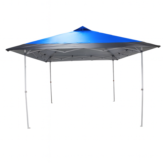 12 ft. x 12 ft. Blue Mega Shade Pop-Up Canopy with Grey Trim - Everbilt