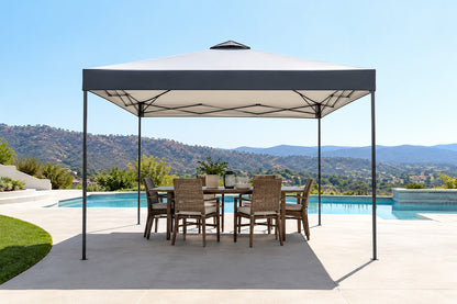 Everbilt 10 ft x 10 ft Grey Instant Shade Canopy Pop Up Tent R100D G5