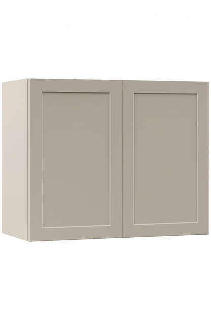 Hampton Bay Designer Series Melvern 30 in W 15 in D 24 in H Assembled Shaker Wall Kitchen Cabinet in Cloud