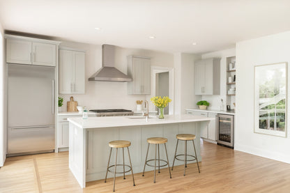 Hampton Bay Designer Series Melvern 30 in W 15 in D 24 in H Assembled Shaker Wall Kitchen Cabinet in Cloud