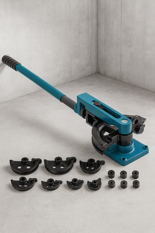 Manual Pipe Tube Bender with 7 Dies, Heavy-Duty Tubing of 3/8 in. to 1 in. Steel Metal Copper for Repair Pipe Bender