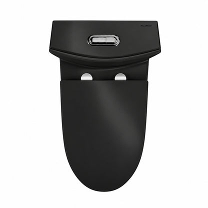 Swiss Madison St Tropez One Piece Elongated Toilet Vortex Flush in Glossy Black 1 1 1 6 gpf