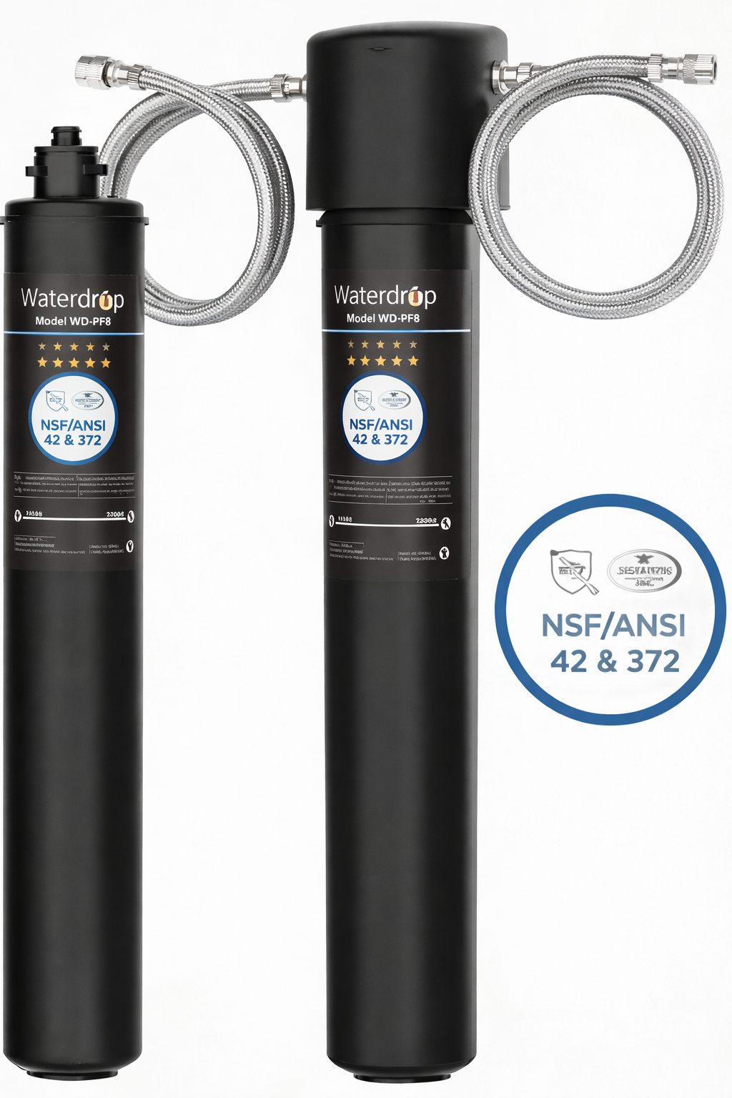 Waterdrop 17UA 3 Years Under Sink Water Filter Reduces PFAS PFOA PFOS Lead Chlorine Extra RF17 Replacement Filter B WD 17UA RFSET