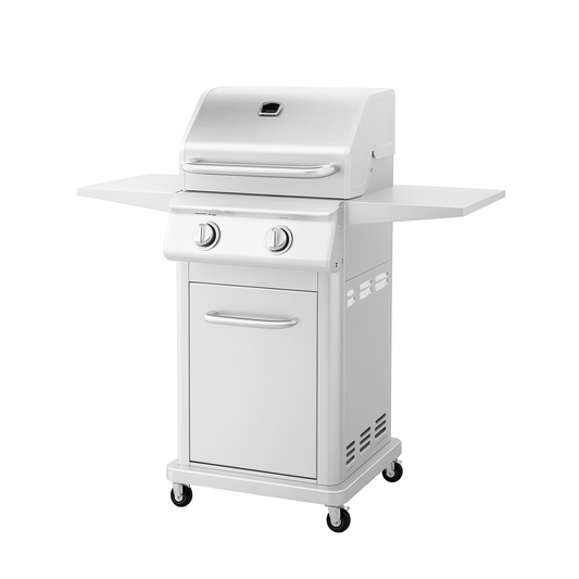 Nexgrill 2 Burner Stainless Steel Propane Gas Grill with Folding Side Shelves 720 0864RH