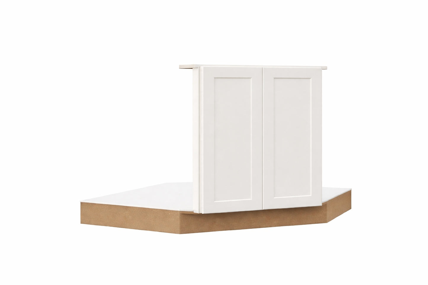 Hampton Bay Designer Series Melvern 42 In W X 24 In D X 34 5 In H Partially Assembled Shaker Corner Sink Cabinet In Cloud