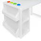 RiverRidge Home White Kids Art Activity Table with Craft Storage Cubbies Bookracks and Removable Cups