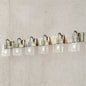 44 7 in 6 Light Brushed Nickel Vanity Light with Clear Glass HDYCE237B 6W BN