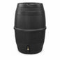 GARDEN CENTRAL 39 Gal Recycled Materials Black Rain Barrel with Rust Proof Brass Spigot