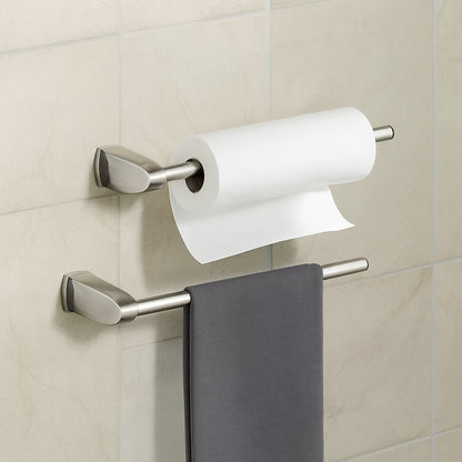 2 Pack Paper Towel Holder Wall Mount Self Adhesive or Drilled Paper Towel Holder Under Cabinet in Brushed Nickel Y W2287 P151990