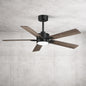 Lamober Walter 52 in Indoor Black Ceiling Fan with Adjustable White LED Light 5 Reversible Blades and Remote Control Included