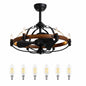 WDETR 27 in Farmhouse Indoor Vintage Cage Ceiling Fan with Light Reversible Rotation and Remote Control SPM 6685 602