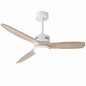 MODERN HABITAT 52 in Integrated LED Indoor White Downrod Standard Ceiling Fan with White Oak Blades Dimmable Light Remote CFL 1592 5252MW