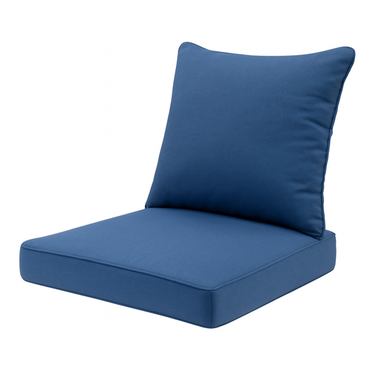 Hampton Bay 24 in. W x 24 in. D Cushionguard Deep Seat Universal Outdoor Cushion in Lake Twist