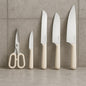 5-Piece Stainless Steel Knife Set in Cream