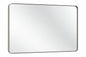 KeonJinn 40 in W x 30 in H Modern Rectangular Brushed Nickel Bathroom Mirror Aluminum Framed Wall Bathroom Vanity Mirror