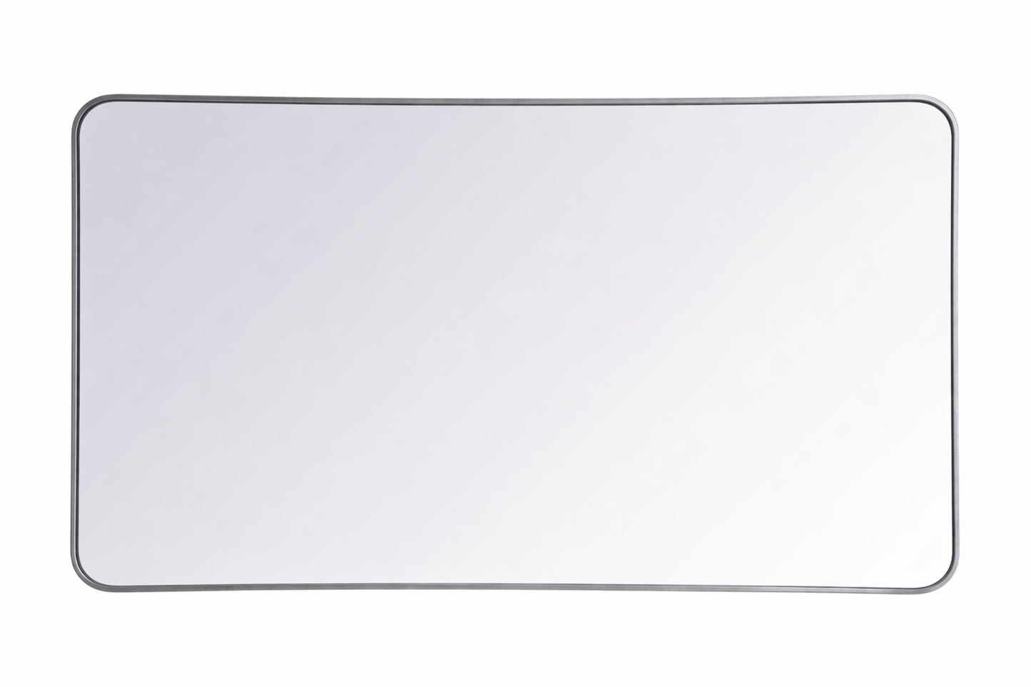 Keonjinn 48 In W X 30 In H Modern Rectangular Brushed Nickel Bathroom Mirror Aluminum Framed Wall Bathroom Vanity Mirror
