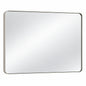 KeonJinn 48 in W x 36 in H Modern Rectangular Brushed Nickel Bathroom Mirror Aluminum Framed Wall Bathroom Vanity Mirror