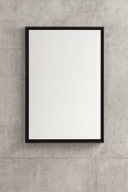 22 in W x 30 in H Rectangular Framed Beveled Edge Wall Bathroom Vanity Mirror in Oil Rubbed Bronze HD XB 5576 ORB